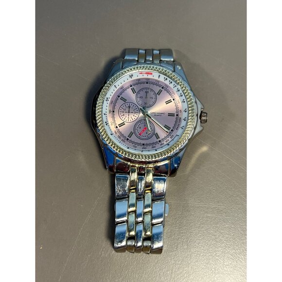 Gino Milano Men’s Watch #6883 Quartz Movement Stainless Steel Back - Picture 1 of 5